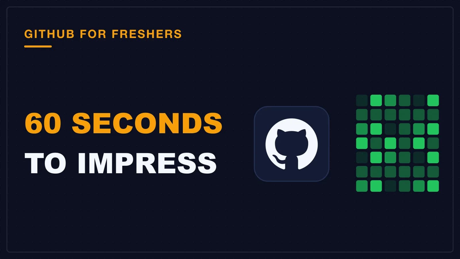 The GitHub logo beside a green contribution graph, the profile a recruiter checks in about a minute
