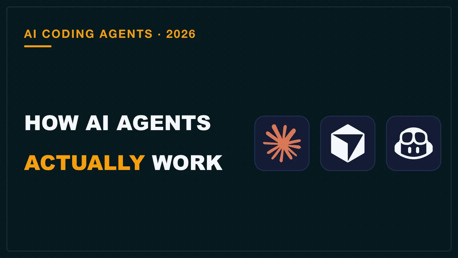 The Claude, Cursor and GitHub Copilot logos in a row, the AI coding agents compared in this post