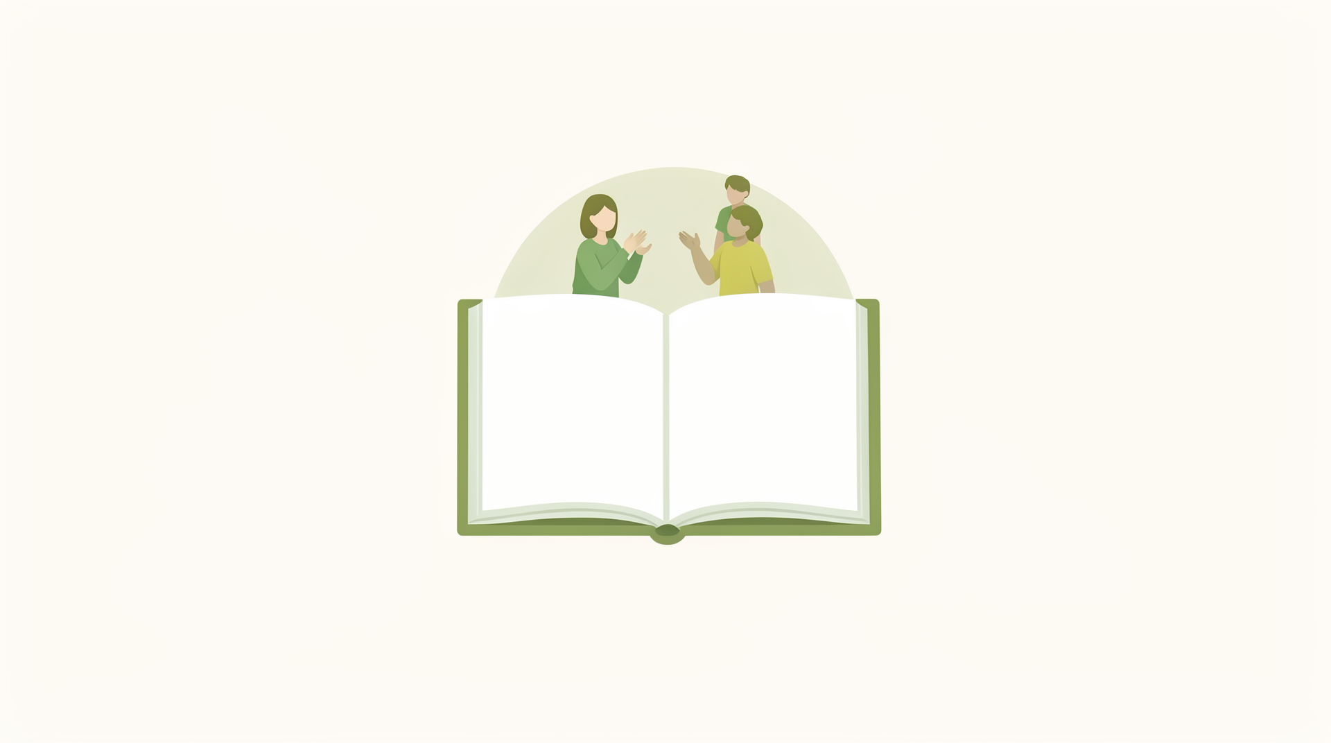 Abstract figures gathered around an open book — DevHives Blog About page illustration