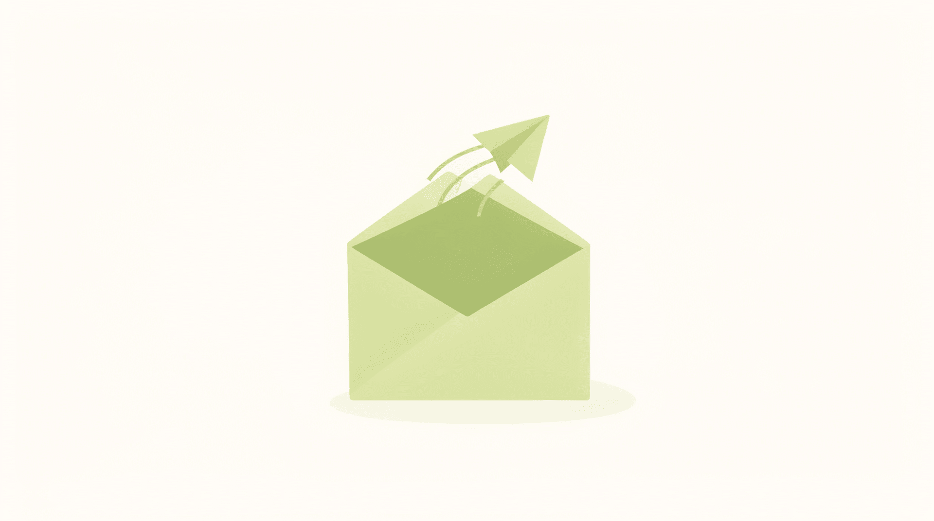 An open envelope with a paper airplane emerging — DevHives Blog Contact page illustration